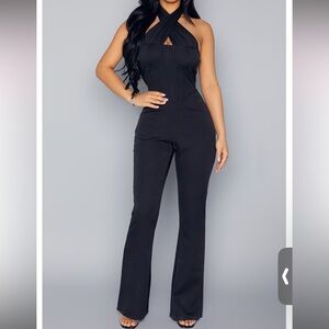 Black corset jumpsuit